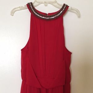 Red party dress